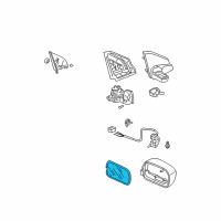 OEM 2002 Honda Civic Mirror Sub-Assembly, Passenger Side (Sr1400) Diagram - 76203-S5S-A01