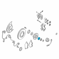 OEM Infiniti QX4 Front Outer Wheel Bearing Assembly Diagram - 40215-50W00