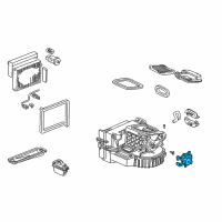 OEM 2008 Honda S2000 Motor Assembly, Fresh/Recirculating Diagram - 79350-S2A-A01