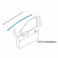 OEM 2016 Nissan Leaf Moulding-Front Door Sash, Front LH Diagram - 80283-4NP0A