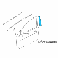 OEM 2018 Nissan Leaf Cover Front Door Sash, RH Diagram - 802D2-5SK1A