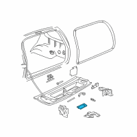 OEM 2002 Pontiac Aztek Handle-End Gate Inside *Graphite Diagram - 15685128