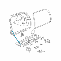 OEM 2000 Oldsmobile Bravada Support Asm-End Gate Diagram - 15725653