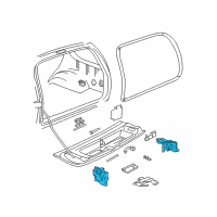 OEM Chevrolet Blazer End Gate Latch Assembly Diagram - 15111435