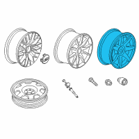 OEM 2017 Ford Mustang Wheel, Alloy Diagram - HR3Z-1007-G