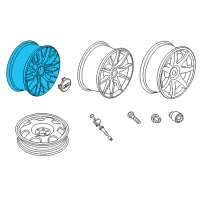 OEM 2019 Ford Mustang Wheel, Alloy Diagram - FR3Z-1007-T