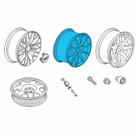 OEM 2018 Ford Mustang Wheel, Alloy Diagram - FR3Z-1007-P