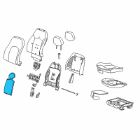 OEM Cadillac CTS Heater Asm-P&Driver Seat Back Cushion Diagram - 25939273