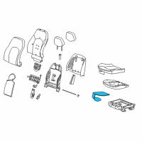 OEM Cadillac CTS Seat Cushion Heater Diagram - 25780788