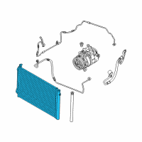 OEM 2009 BMW 335i Condenser Air Conditioning With Drier Diagram - 64-53-9-229-021