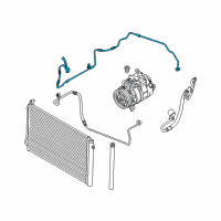 OEM 2011 BMW 135i Pressure Hose, Condenser, Evaporator Diagram - 64-50-9-209-728