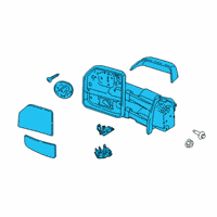 OEM 2022 Ford F-350 Super Duty Mirror Assembly Diagram - LC3Z-17683-AB
