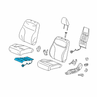 OEM 2012 Honda Civic Heater, Front Seat Cushion (Driver Side) Diagram - 81134-TR0-A71