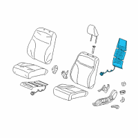 OEM 2015 Honda Civic Heater, Left Front Seat-Back Diagram - 81524-TR6-C71