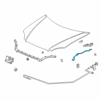 OEM Honda Civic Stay, Hood Opener Diagram - 74145-S01-A00