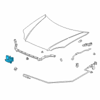 OEM Honda Civic Lock Assembly, Hood Diagram - 74120-S01-A04