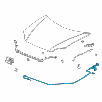 OEM Honda Civic Wire Assembly, Hood Diagram - 74130-S01-A01