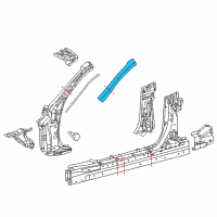 OEM Lexus IS250 Pillar Assy, Front Body, Outer RH Diagram - 61110-53010