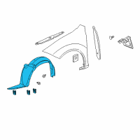 OEM Chevrolet Cobalt Fender Liner Diagram - 15845961