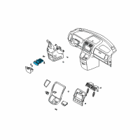 OEM 2005 Kia Sedona Instrument Panel Dash-Cup Holder Diagram - 0K52Y6439XCY