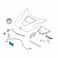 OEM 2014 BMW i8 Lower Hood Lock Diagram - 51-23-7-399-286