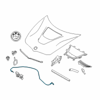 OEM 2014 BMW i8 Bowden Cable, Engine Compartment. Lid, Left Diagram - 51-10-7-353-524