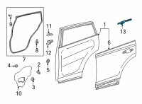 OEM Toyota Corolla Cross Rear Seal Diagram - 68198-0A040