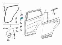 OEM Toyota Corolla Cross Front Seal Diagram - 68197-0A040