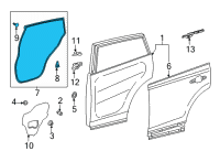 OEM Toyota Corolla Cross Door Weatherstrip Diagram - 67871-0A050