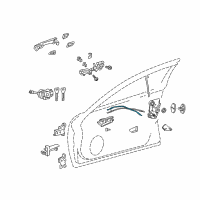 OEM Lexus IS300 Cable Assembly, Front Door Diagram - 69710-53060
