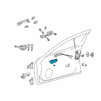 OEM Lexus IS300 Front Door Inside Handle Sub-Assembly, Right Diagram - 69270-53010-C0