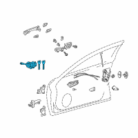 OEM 2019 Lexus IS300 Door Lock Cylinder & Key Set, Left Diagram - 69052-53080