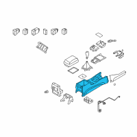 OEM Hyundai Santa Fe Console Assembly-Floor Diagram - 84610-0W000-HZ