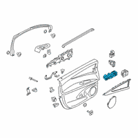 OEM Lincoln Nautilus Window Switch Diagram - GA1Z-14529-AB