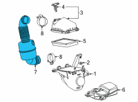 OEM 2019 Toyota Mirai Air Duct Diagram - 17880-77010