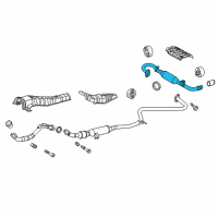 OEM 2011 Scion tC Muffler & Pipe Diagram - 17430-36100