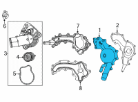 OEM 2020 Dodge Durango Water Pump Diagram - 68311108AE