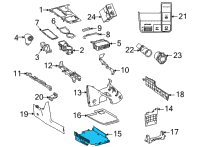 OEM 2022 Toyota Sienna Console Base Diagram - 55434-08060-B0