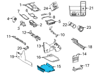 OEM 2021 Toyota Sienna Console Base Diagram - 55434-08060-B0