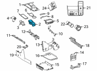 OEM Toyota Sienna Cup Holder Diagram - 55625-08020