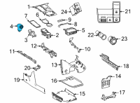 OEM 2021 Toyota Sienna Shift Knob Diagram - 33504-08110