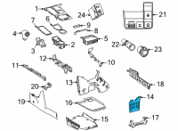OEM 2022 Toyota Sienna Console Panel Diagram - 55445-08060-B0