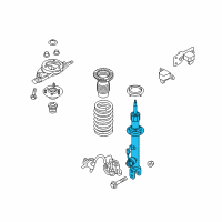 OEM Hyundai Genesis Front Right-Hand Shock Absorber Assembly Diagram - 54606-B1250