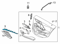 OEM 2020 BMW 228i xDrive Gran Coupe DECORATIVE STRIP, DOOR LEFT Diagram - 51-41-5-A20-E75