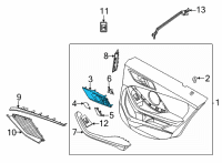OEM 2020 BMW 228i xDrive Gran Coupe SHELL, INSIDE DOOR HANDLE, L Diagram - 51-42-9-875-699