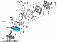 OEM 2022 Kia Carnival PAD ASSY-3RD CUSHION Diagram - 89A15R0060