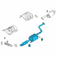 OEM Kia Soul Center Muffler Assembly Diagram - 28600B2310