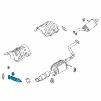 OEM Kia Soul Front Muffler Assembly Diagram - 28610B2310