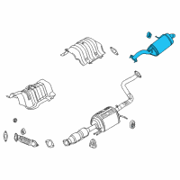 OEM 2015 Kia Soul Rear Muffler Assembly Diagram - 28710B2310