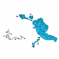 OEM Cadillac CT6 Turbocharger Diagram - 12687701